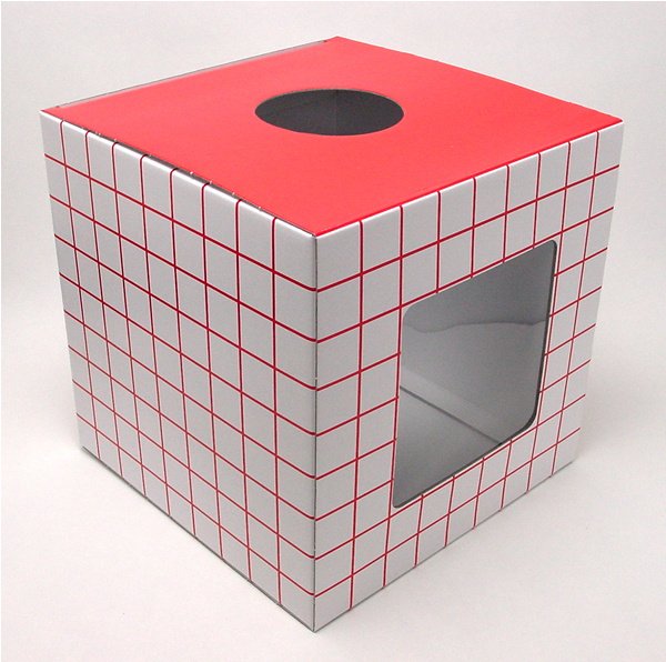 画像2: 抽選箱 紙 窓付 27cm角 (2)