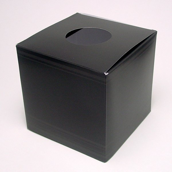 画像1: 抽選箱　紙　20cm角　黒 (1)