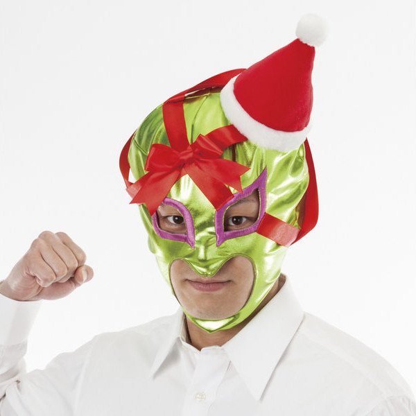 画像1: 大人用　マスク　クリスマスプレゼントマン (1)