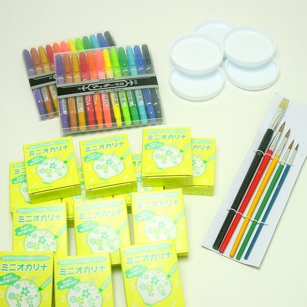 画像2: 工作イベントキット 手作りオカリナ 30人用 (2)