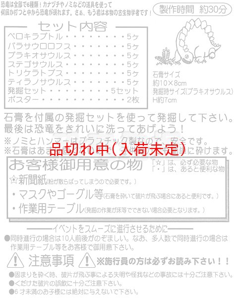 画像2: 体験イベントキット　恐竜発掘　30人用 (2)