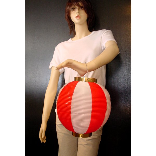 画像4: 提灯[ちょうちん]ポリ張分丸　金輪付 (4)