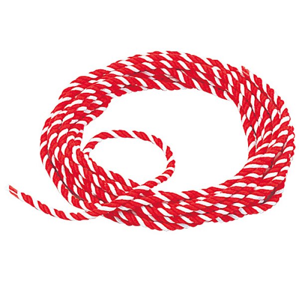 画像1: 紅白ロープ　6mm　300m巻 (1)
