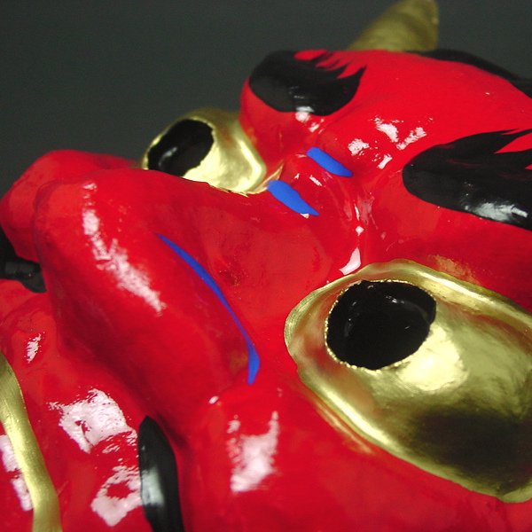 画像4: 営業日午前注文即日発送|後払いOK|大人用 節分 鬼の張子お面 (4)