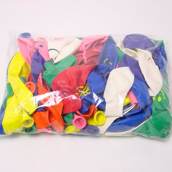 画像3: 天然ゴム風船 スマイル柄 100ヶセット (3)