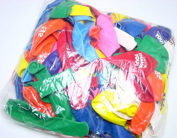 画像3: 天然ゴム風船 サンキュー柄 100ヶセット (3)