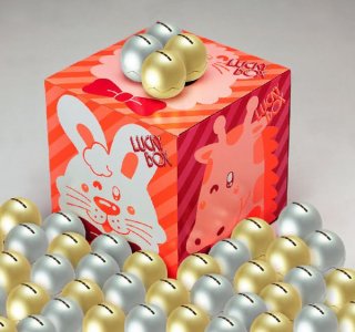 箱からお一つどうぞ　貯金箱カプセルおもちゃ　100人用