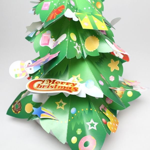 画像5: ペーパークラフト(型抜き) グリーンクリスマスツリー まとめ買い40セット (5)