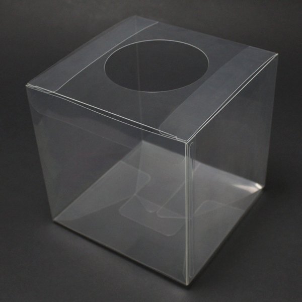 画像1: 抽選箱　ポリ　16.7cm角　透明 (1)