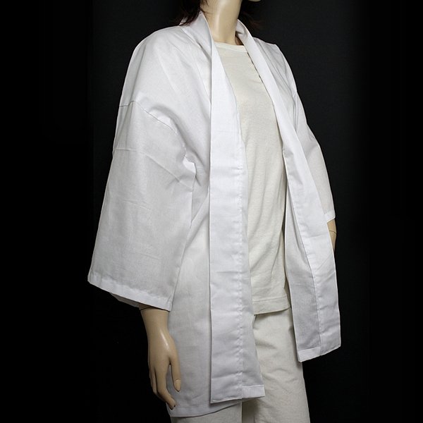 画像5: 大人用　ハッピ　無地　白 (5)