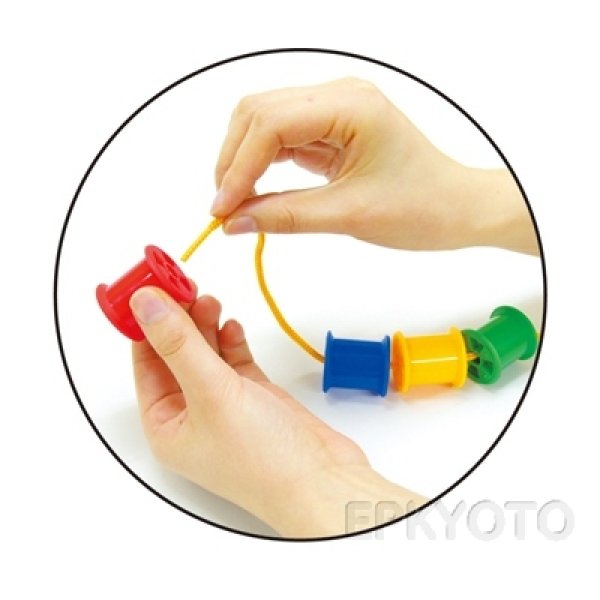 画像2: 知育玩具 ひもとおし ボビン まとめ買い50セット (2)