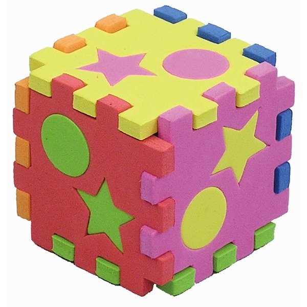 画像1: 知育玩具　やわらかブロックパズル (1)