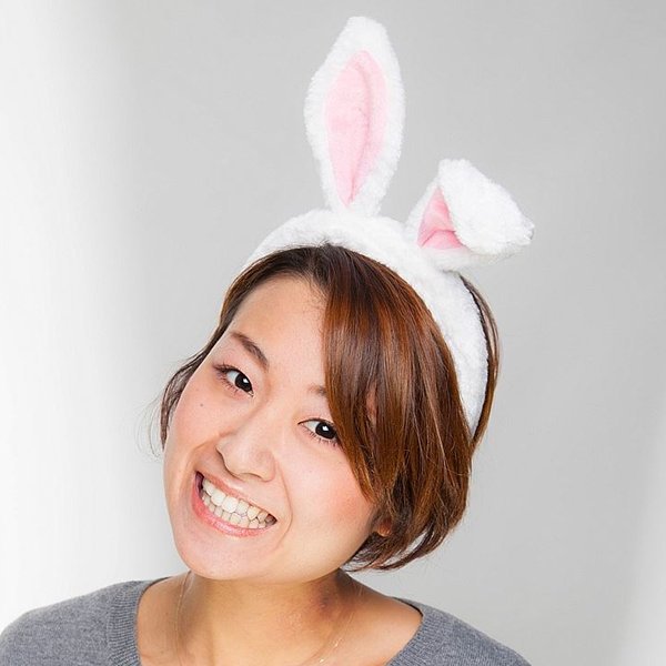 画像4: 大人用　カチューシャ　ウサギ　ボア (4)