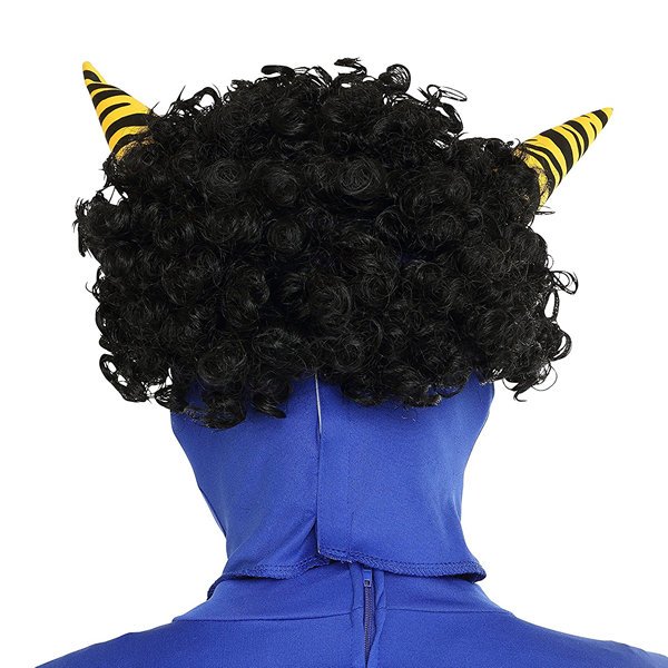 画像9: 大人用　マスク　鬼　角付アフロかつらセット (9)