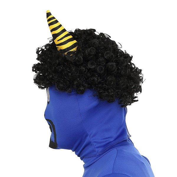 画像8: 大人用　マスク　鬼　角付アフロかつらセット (8)