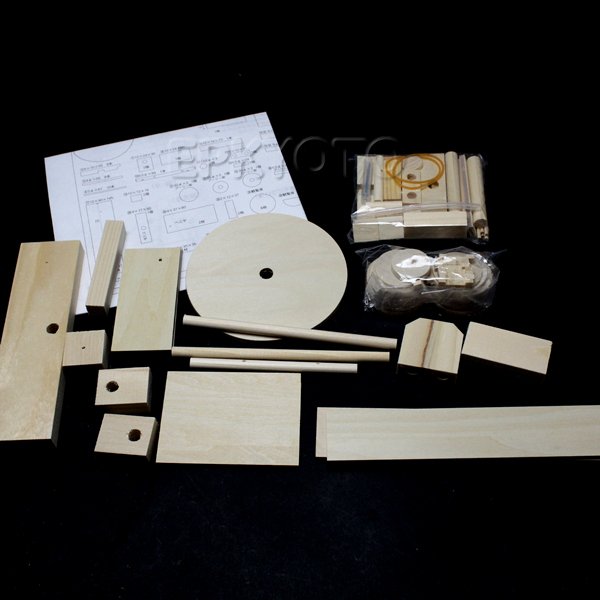 画像2: 木工工作キット 手作り貯金箱 観覧車 (2)