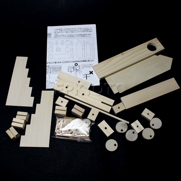 画像4: 木工工作キット 手作り貯金箱 からくり坂上がり まとめ買い40セット (4)