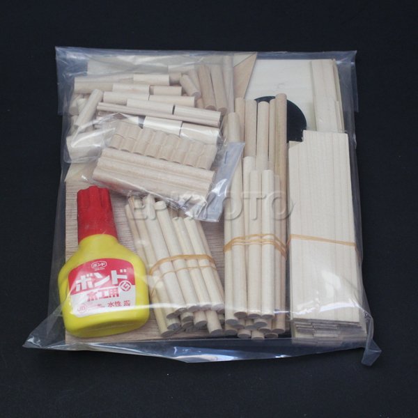 画像2: 木工工作キット 手作り貯金箱 ログハウス 北海道タイプ まとめ買い30セット (2)