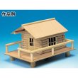 画像1: 木工工作キット　手作り貯金箱　ログハウス　一枚屋根タイプ　まとめ買い50セット (1)