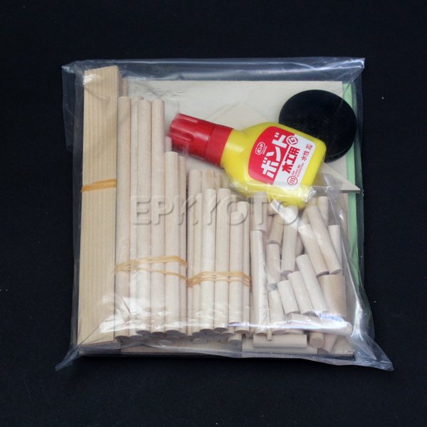 画像2: 木工工作キット 手作り貯金箱 ログハウス 初心者向けタイプ まとめ買い50セット (2)