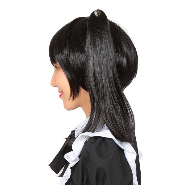 画像2: 大人用　かつら　黒髪ツインテール (2)