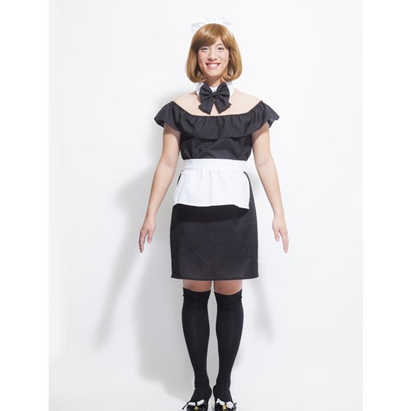 画像3: 大人用　女装コスチューム　メイド (3)
