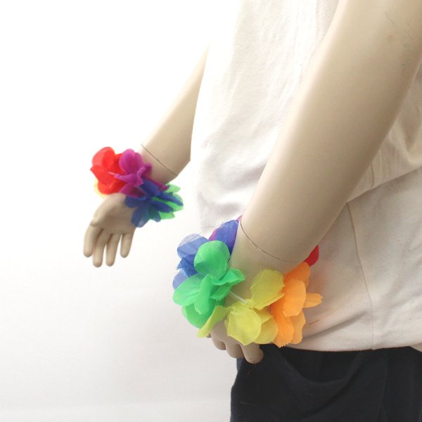 画像6: お遊戯・ダンス　花の腕輪　2ヶ1組　10ヶセット (6)
