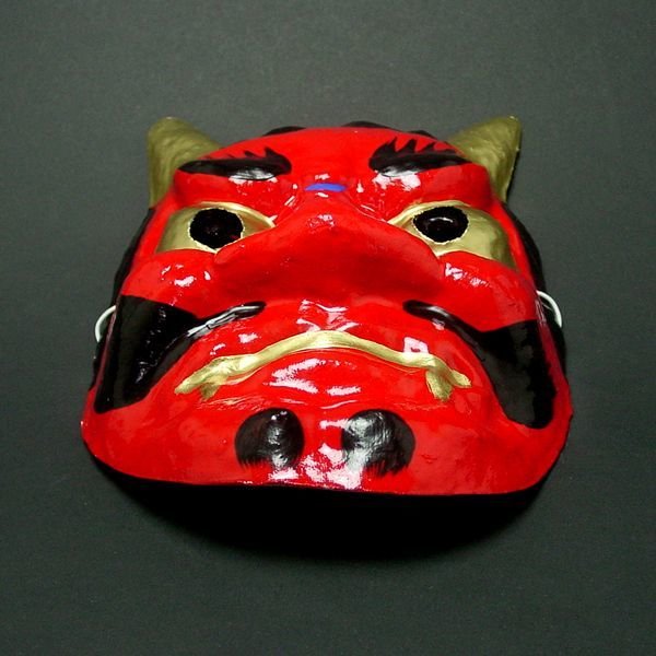 画像5: 営業日午前注文即日発送|後払いOK|大人用 節分 鬼の張子お面 (5)