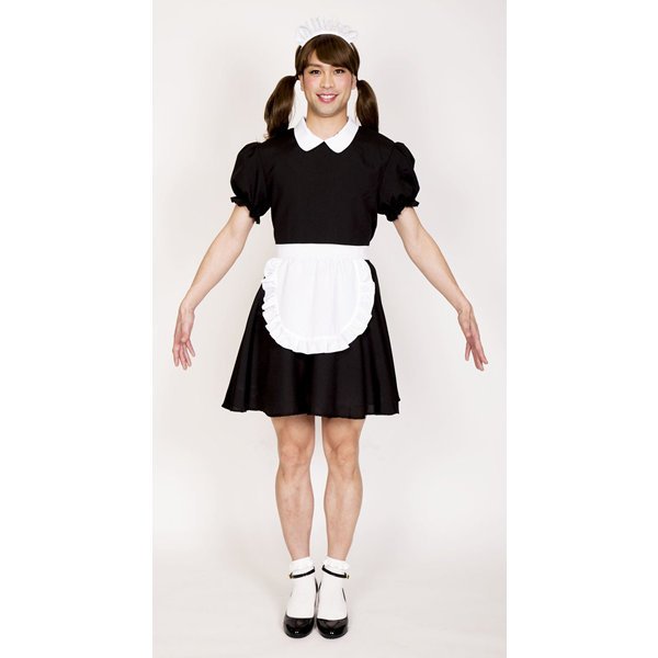 画像2: 大人用　女装コスチューム　メイド (2)