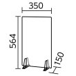 画像2: 飛沫防止バリアパネル　小 (2)