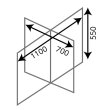 画像3: 十字型卓上飛沫防止バリアパネル　横長×正方形パネル (3)