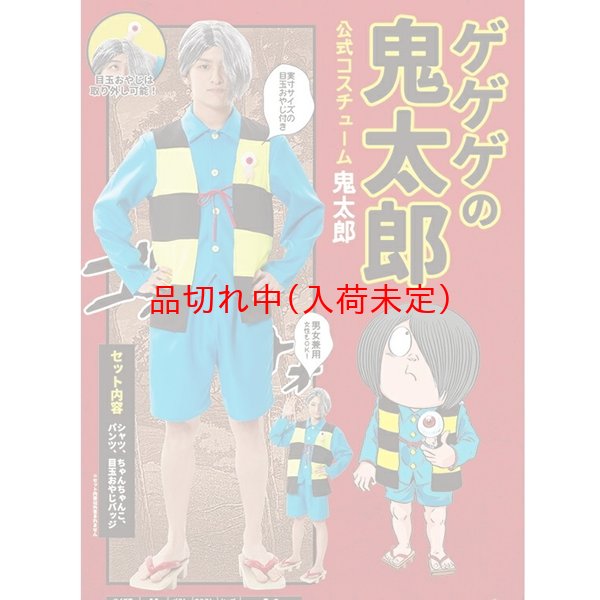 画像1: 大人用　アニメコスチューム　ゲゲゲの鬼太郎 (1)