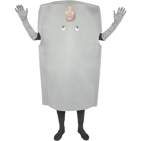 画像2: 大人用 アニメコスチューム ぬりかべ (2)