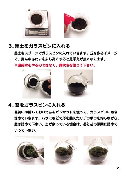 画像4: 工作イベントキット 手作り苔テラリウム 48人用 (4)