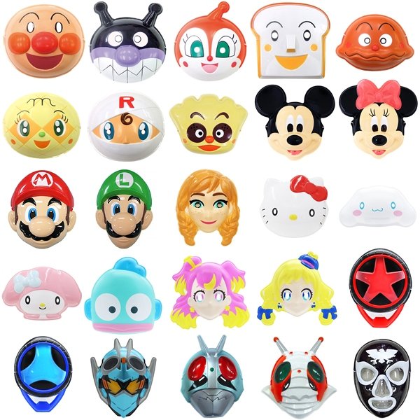画像1: 縁日用品・キャラクターお面　同柄12枚セット (1)