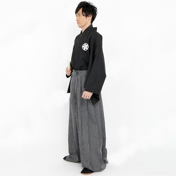 画像2: 大人用 コスチューム 紋付袴 (2)