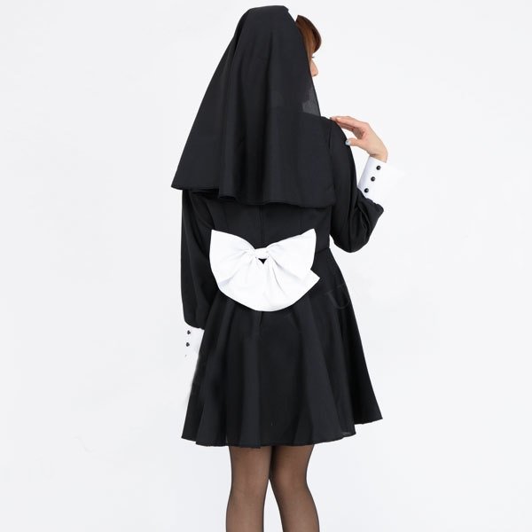 画像3: 大人用 コスプレ ミニスカシスター (3)