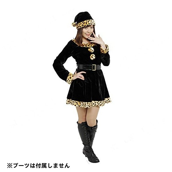 画像2: 大人用 サンタドレス レオパードサンタ (2)