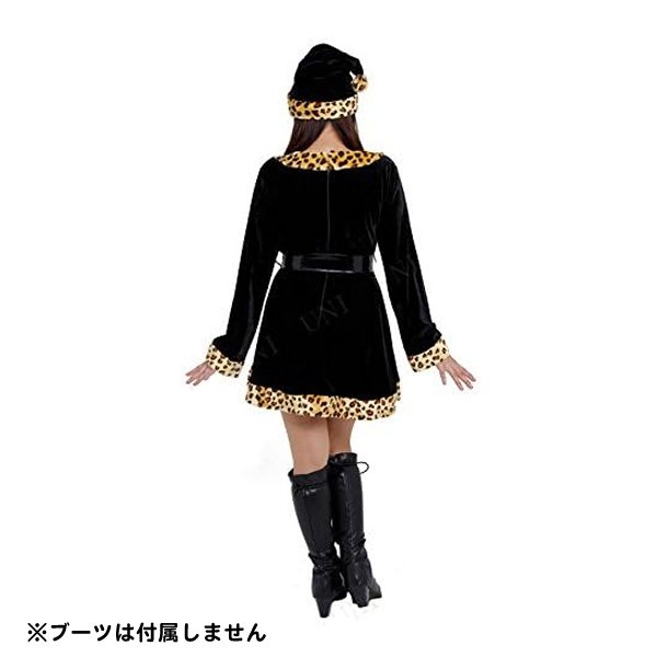 画像3: 大人用 サンタドレス レオパードサンタ (3)