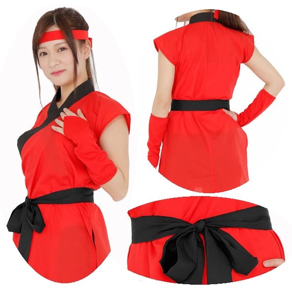 画像4: 大人用 コスプレ くの一 (4)