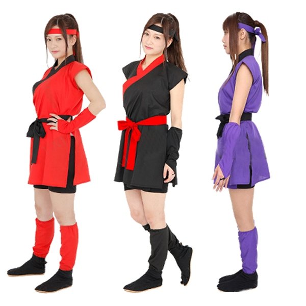 画像2: 大人用 コスプレ くの一 (2)