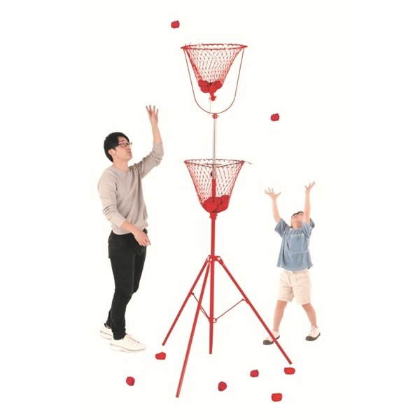 画像3: 2段式玉入れスタンドカゴ 紅白セット|北海道・沖縄・離島は送料別途見積り (3)