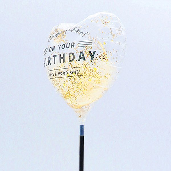 画像2: スティック風船　お誕生日　ゴージャス　10本セット (2)