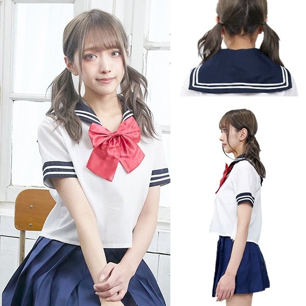 画像2: 大人用　コスプレ　セーラー服　半袖 (2)