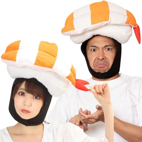 画像2: 大人用　かぶりもの　海老握り寿司 (2)