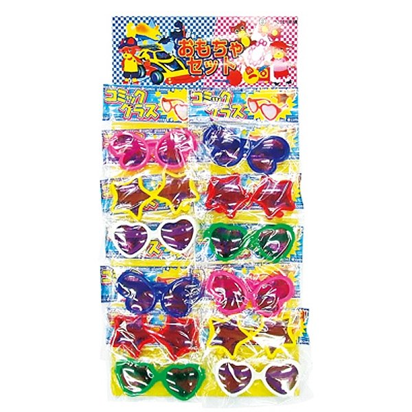 画像1: お一つどうぞ　台紙付きPOPサングラス　12ヶ (1)