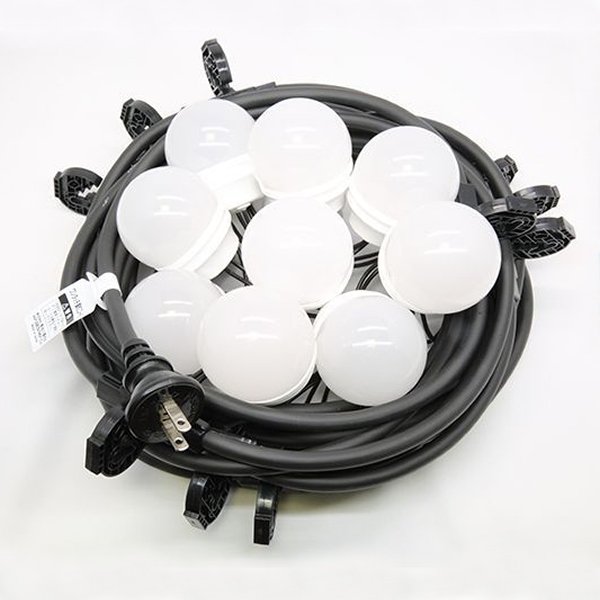 画像1: 便利な電球付き！提灯用電気コード　10灯　1m間隔　全長10m (1)
