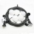 画像1: 便利な電球付き！提灯用電気コード　5灯　1m間隔　全長5m (1)