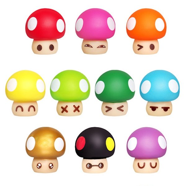 画像1: すくい用おもちゃ　ふわふわきのこ　50ヶセット (1)