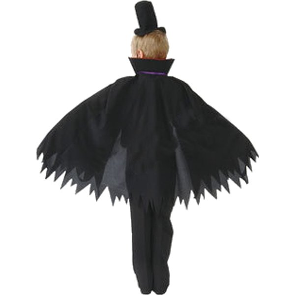 画像2: 子供コスチューム　黒マント (2)